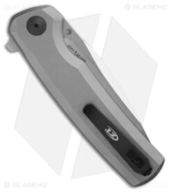 Zero Tolerance 0044 Button Lock Knife Gray Titanium (3.25" Satin) ZT -Knife Craft Store Zero Tolerance 0044 Button Lock Knife Gray Titanium Satin ZT BHQ 209755 kr side large