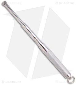 Pocket Baton Mini Expandable 12" Self Defense Baton (Silver)