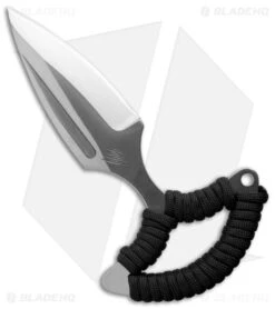Bastinelli Push Dagger Fixed Blade Knife Black Paracord Wrap (3" Satin)