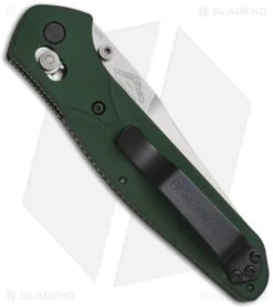 Benchmade 940 Osborne AXIS Lock Knife Green (3.4" Satin) -Knife Craft Store benchmade 940 osborne axis back large