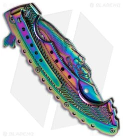 Boker Magnum Rainbow Mermaid Liner Lock Knife (3.75" Spectrum) 01LG318 -Knife Craft Store boker magnum 01lg318 cm side large