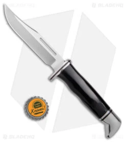 Buck Knives Buck 117 Brahma Fixed Blade Knife Black Phenolic (4.5" Satin) 0117BKS-B -Knife Craft Store buck 117 Brahma fixed blade Black phenolic satin BHQ 179259 jr bottlecap large