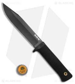 Cold Steel SRK Survival Rescue Knife Tactical Fixed Blade (6" Black SK-5) -Knife Craft Store cold steel srk tactical BHQ 52053 dl bottlecap large