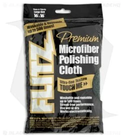 Flitz Premium Microfiber Grey Polishing Cloth Towel (Thick 'n Thirsty)