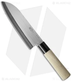 Fox Knives Santoku Fixed Blade Knife Maple (6.75" Satin)