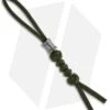Tallen Concave Damascus Bead W/ OD Green Paracord Lanyard