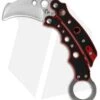 Mantis Vuja De Balisong Karambit Crossover Knife Black/Red G-10 (2" Satin)