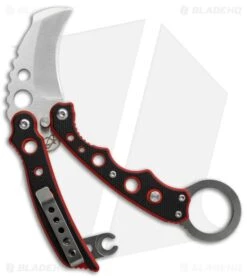 Mantis Vuja De Balisong Karambit Crossover Knife Black/Red G-10 (2" Satin) 5 Mantis Vuja De Balisong Karambit Crossover Knife Black/Red G-10 (2" Satin) -Knife Craft Store mantis knives mk 4r open cm large