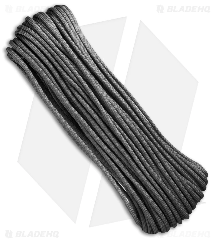 Graphite 550 Paracord Nylon Braided 7-Strand Core (100') USA 1 Graphite 550 Paracord Nylon Braided 7-Strand Core (100') USA