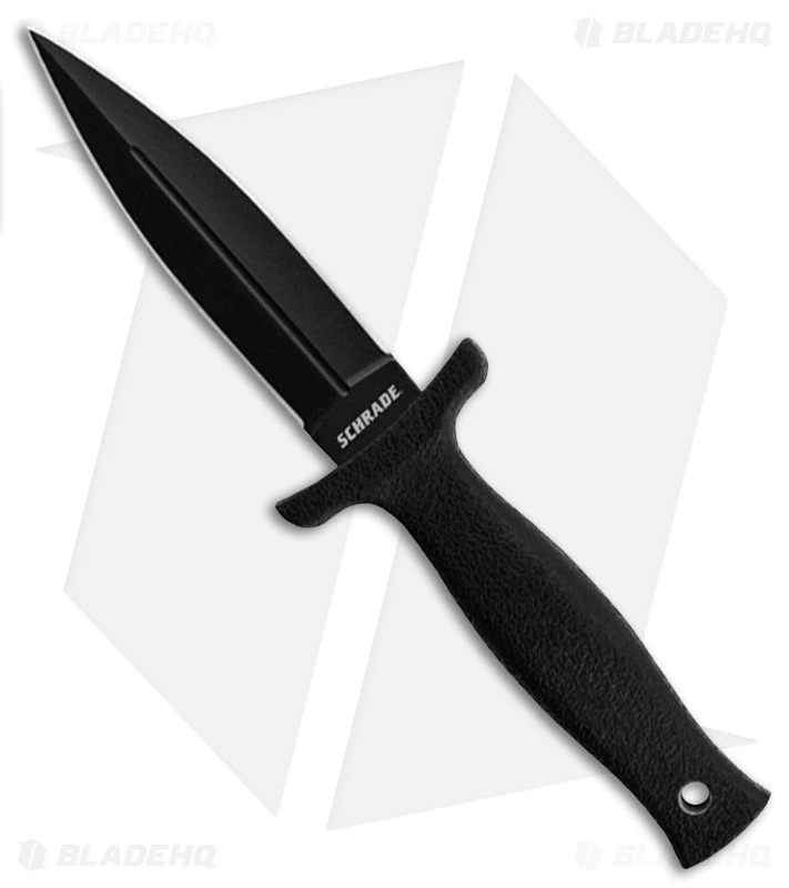 Schrade Compact Boot Knife D/E Black Fixed Blade (3.5" Black) SCHF19 1 Schrade Compact Boot Knife D/E Black Fixed Blade (3.5" Black) SCHF19