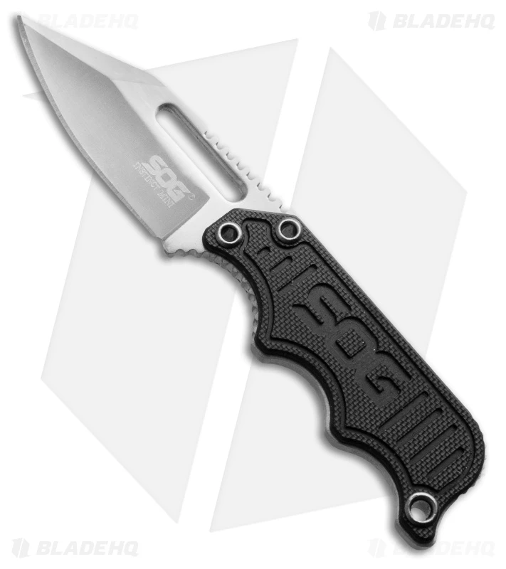 SOG Instinct Mini Fixed Blade Knife Black G-10 (1.9" Satin) NB1002 1 SOG Instinct Mini Fixed Blade Knife Black G-10 (1.9" Satin) NB1002
