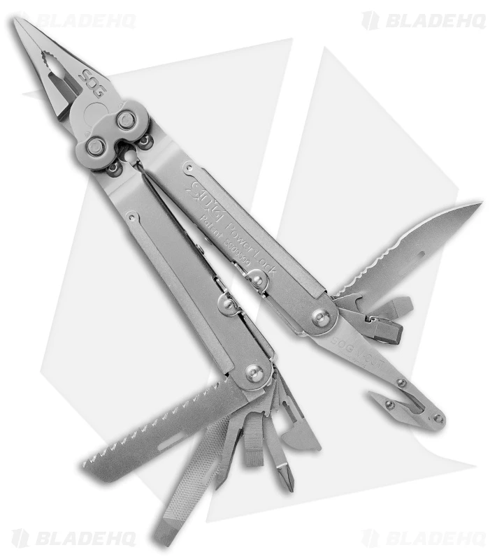 SOG PowerLock Multi-Tool + V-Cutter (Satin) S62N-CP 1 SOG PowerLock Multi-Tool + V-Cutter (Satin) S62N-CP