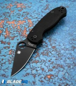 Spyderco Para 3 Compression Lock Knife Black G-10 (3" Black DLC) C223GPBK -Knife Craft Store spyderco para 3 blk C223GPBK BHQ 67321 dl large
